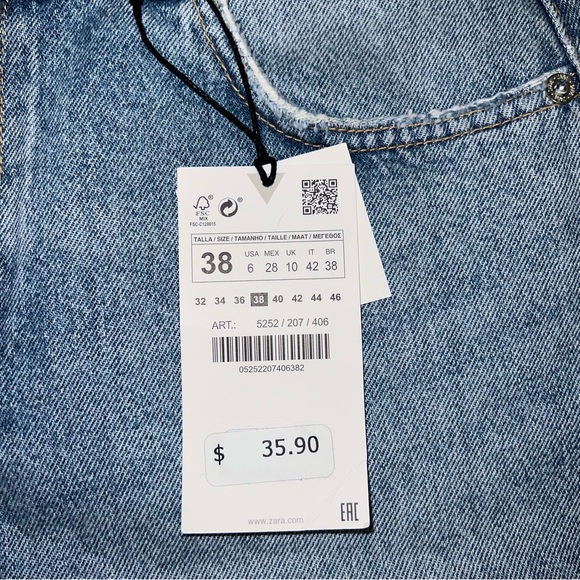 Zara Long Jean Shorts - Picture 4 of 5